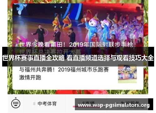 世界杯赛事直播全攻略 看直播频道选择与观看技巧大全